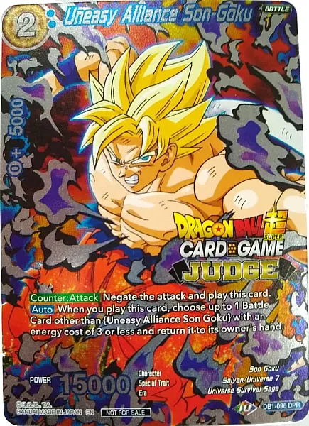 Uneasy Alliance Son Goku - DB1-096 - Feature Rare (Judge)
