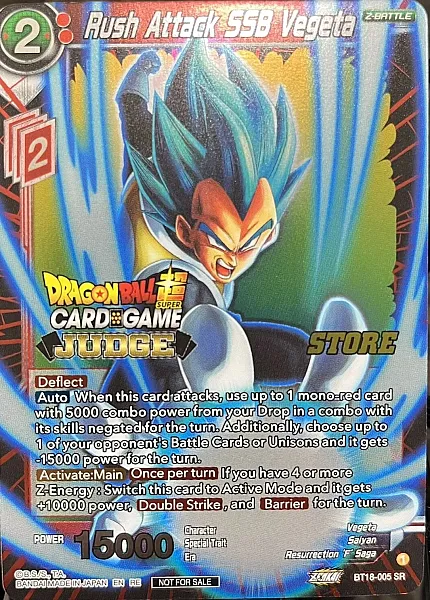 Rush Attack SSB Vegeta - BT18-005 - Super Rare (Judge)