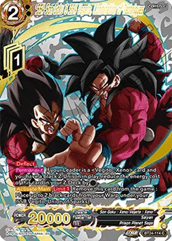 SS4 Son Goku - SS4 Vegeta, Combination of Techniques - BT24-114 -- Common (Gold Foil)