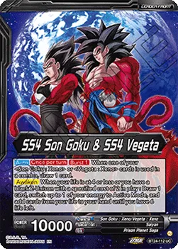 SS4 Son Goku - SS4 Vegeta - SS4 Vegito, Sparking Potara Warrior - BT24-112 -- Uncommon (Double Foil Sealed)