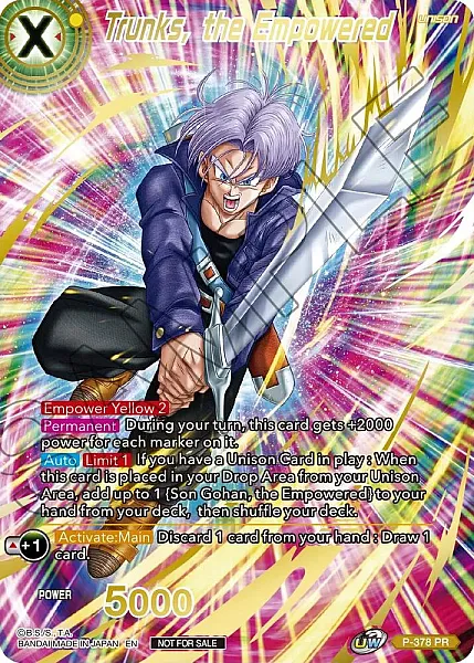 Trunks, the Empowered - P-378 -- Promo (Winner Gold Foil)