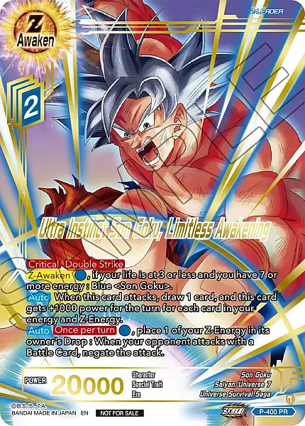 Ultra Instinct Son Goku, Limitless Awakening - P-400 - Promo (Winner Gold Foil)