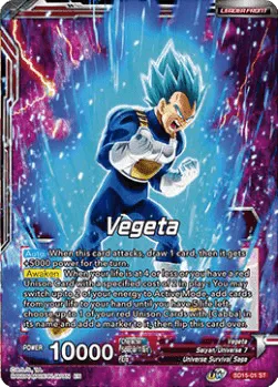 Vegeta - SSB Vegeta, Spirit Boost Elite - SD15-01 - Starter Rare (Gold Foil)