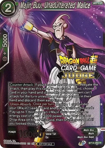 Majin Buu, Unadulterated Malice - BT14-082 - Rare (Judge Promo)