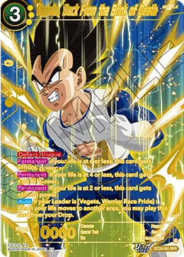Vegeta, Back from the Brink of Death - BT29-065 - Special Rare
