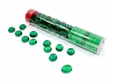 CHESSEX GAMING GLASS STONES IN TUBE - CRYSTAL DARK GREEN (40)