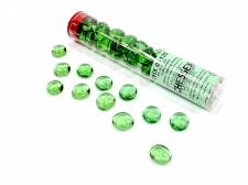CHESSEX GAMING GLASS STONES IN TUBE - CRYSTAL LIGHT GREEN (40)
