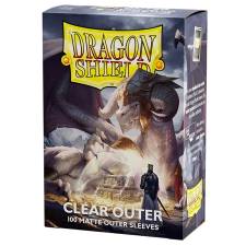 DRAGON SHIELD STANDARD SIZE OUTER SLEEVES - MATTE CLEAR (100 SLEEVES)