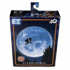 E.T. THE EXTRA-TERRESTRIAL 40TH ANNIVERSARY - ELLIOTT & E.T. ON BIKE ACTION FIGURE 13CM