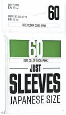 JUST SLEEVES - JAPANESE SIZE GREEN (60 SLEEVES)