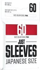 JUST SLEEVES - JAPANESE SIZE RED (60 SLEEVES)