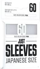 JUST SLEEVES - JAPANESE SIZE WHITE (60 SLEEVES)
