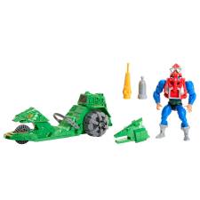 MASTERS OF THE UNIVERSE ORIGINS MEKANECK ACTION FIGURE & GROUND RIPPER VEHICLE 14 CM