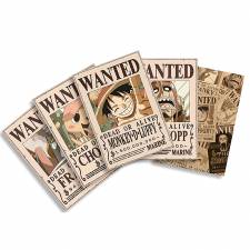 ONE PIECE - POSTCARDS - WANTED SET 1