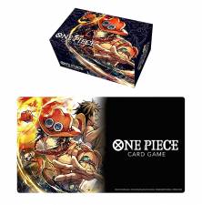 ONE PIECE CARD GAME PLAYMAT AND STORAGE BOX SET - PORTGAS.D.ACE