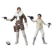 STAR WARS THE BLACK SERIES HAN SOLO AND PRINCESSS LEIA ORGANA HASCON EXCLUSIVE FIGURES
